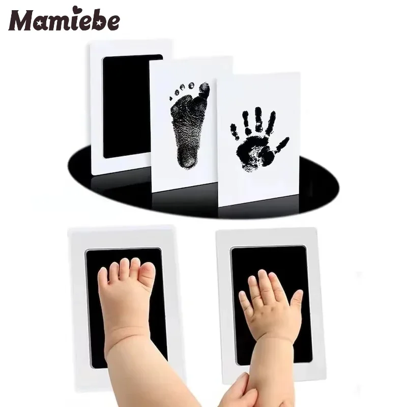 Kit no tóxico de huellas de manos para bebés: captura de huellas y huellas de manos para recién nacidos, perfecto para recuerdos y regalos de bebés, huellas de manos para bebés