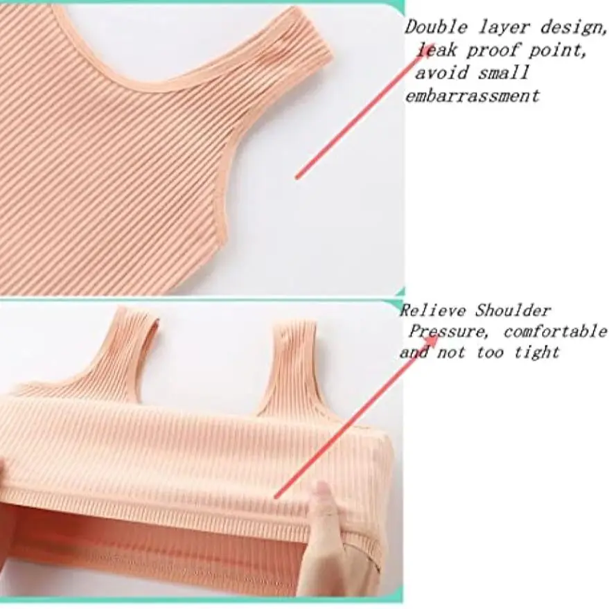 Conjuntos de bragas y sujetadores de algodón para niñas adolescentes, conjunto de bragas con sujetador de entrenamiento de algodón, Sujetador deportivo sólido para niños, ropa interior - imagen 3