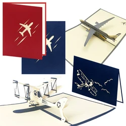 ZYF Tarjeta 3D de avión plegable – Regalo creativo de cumpleaños