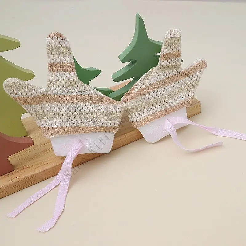 XXFE 1 par protectores manos ajustables para bebés para romper succión los dedos, cómodos algodón, lavables a - imagen 2