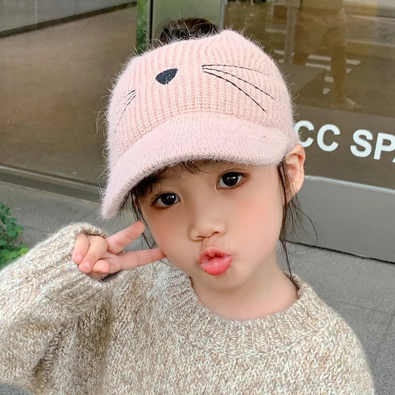 Gorra de béisbol con gato para bebé – Otoño e invierno - imagen 5