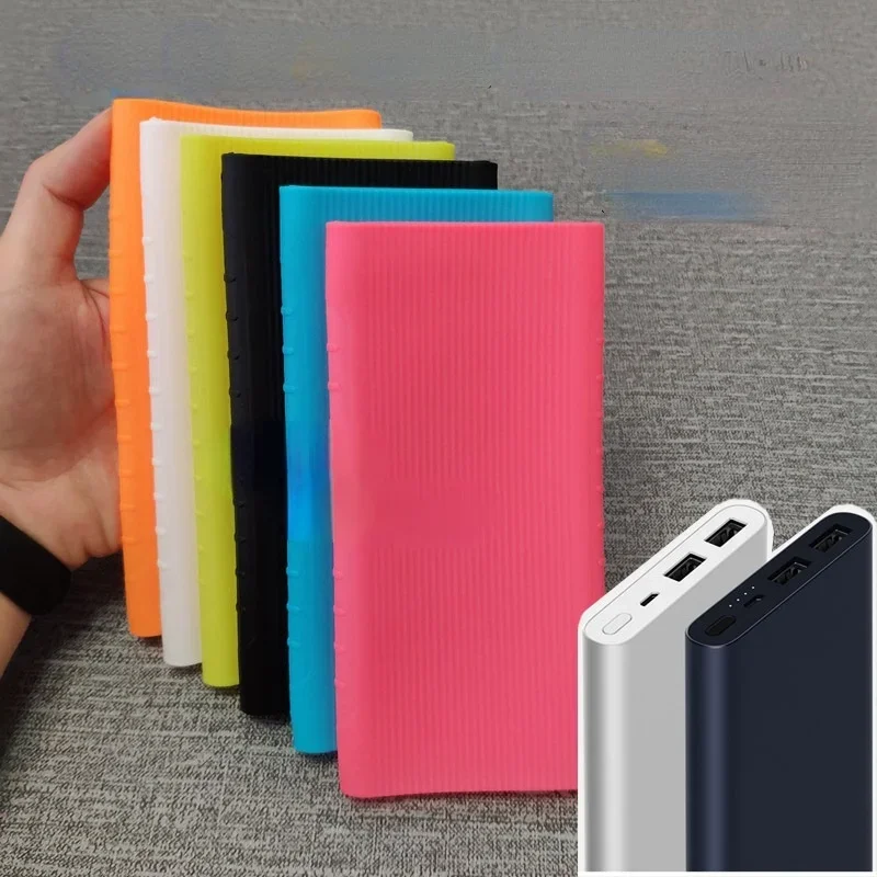 Funda protectora de silicona suave antideslizante a la moda para Xiaomi Mi Power Bank 3, batería de 10000mAh - imagen 4