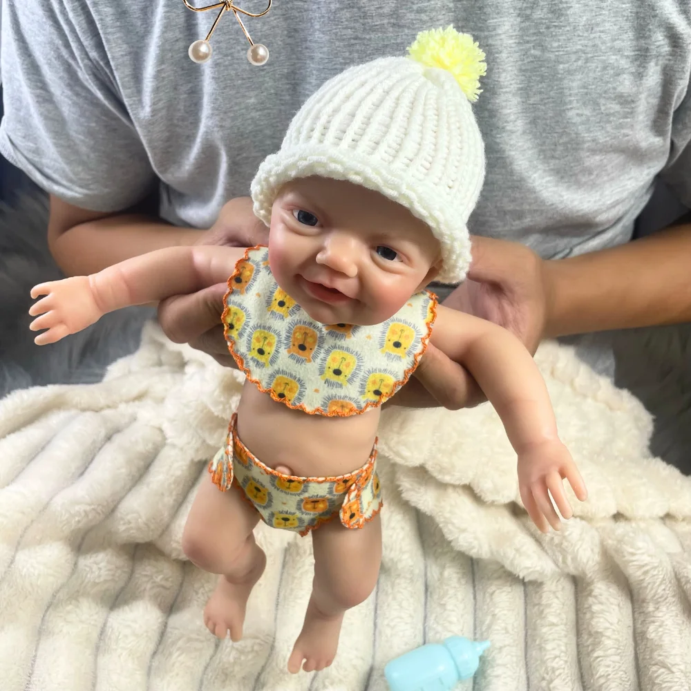 Muñeca Reborn de cuerpo completo de silicona de 13 pulgadas, muñeca lavable de Charlie para niño o niña, regalo de cumpleaños y Navidad para recién nacido de silicona suave - imagen 4