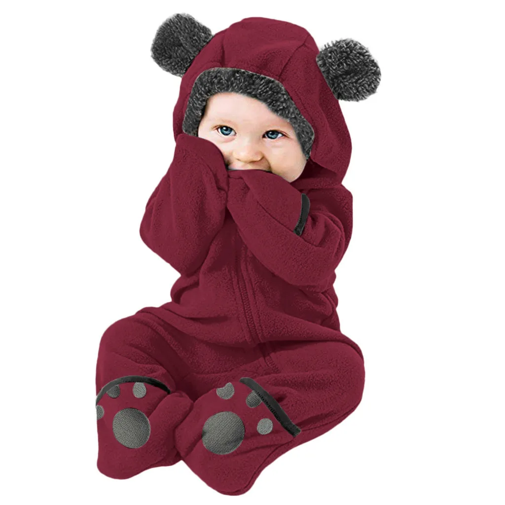 Body de lana con capucha para bebé – abrigo otoño-invierno