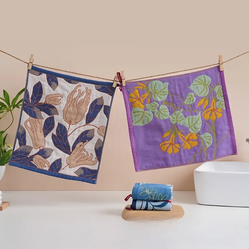 Toalla grande de gasa de algodón Jacquard de cuatro capas, babero suave específico para niños, absorbente, transpirable, fácil de lavar, cuidado diario del bebé. - imagen 4