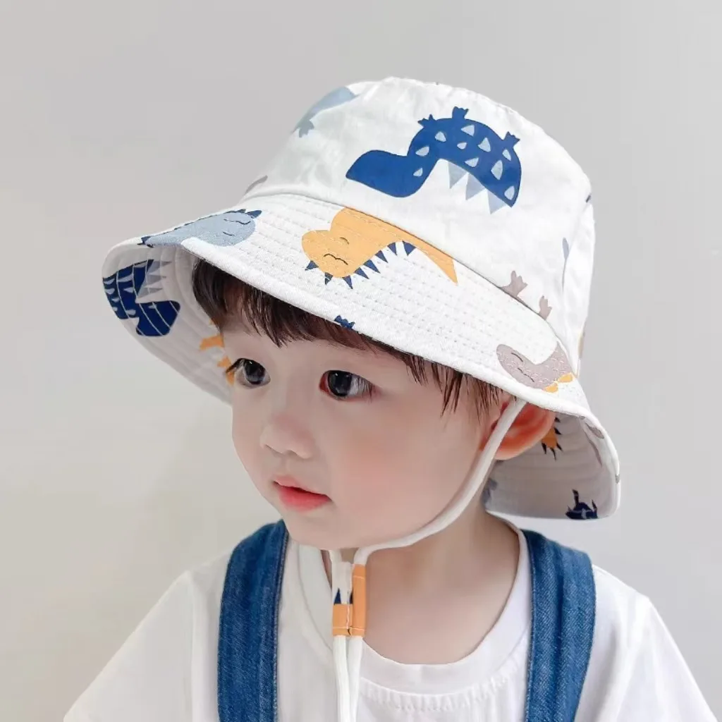 Bonitos sombreros de cubo de dibujos animados para niños y niñas, novedad de verano, sombrero fino para el sol, gorra Panamá, sombrero de pesca para senderismo, gorras de pescador - imagen 2