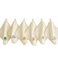 Beige embroidery 6 p