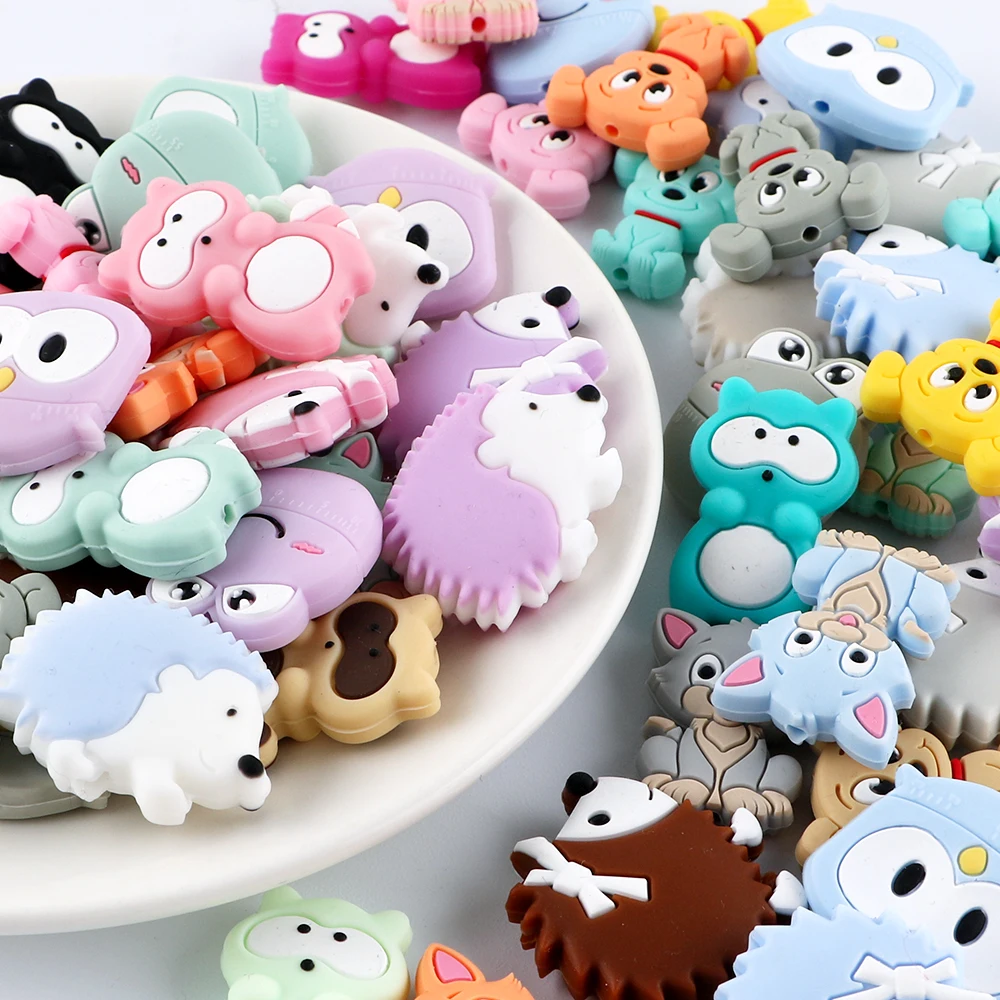 Kovict Cuentas de silicona infantiles con diseños de animales - imagen 3