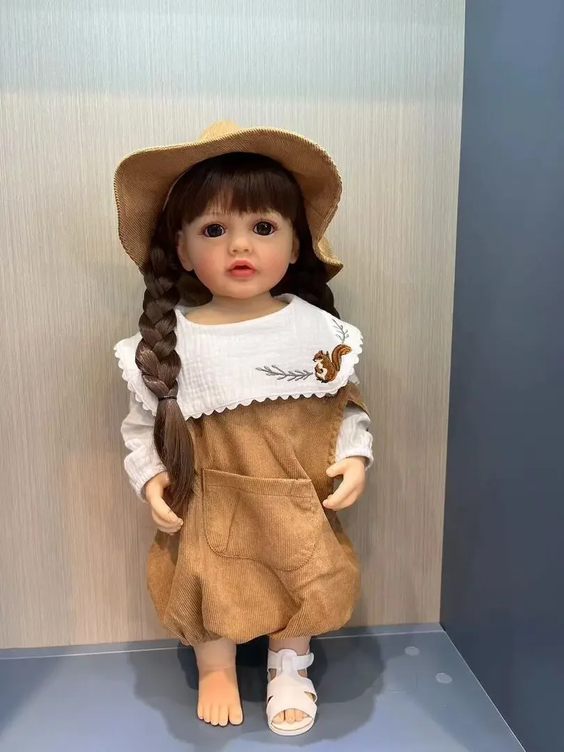 NPK 22 Muñeca Reborn de silicona vinilo con cuerpo completo y peluca - imagen 5