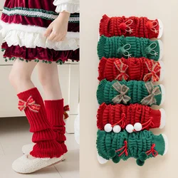 Calcetines navideños rojos térmicos invierno para bebé