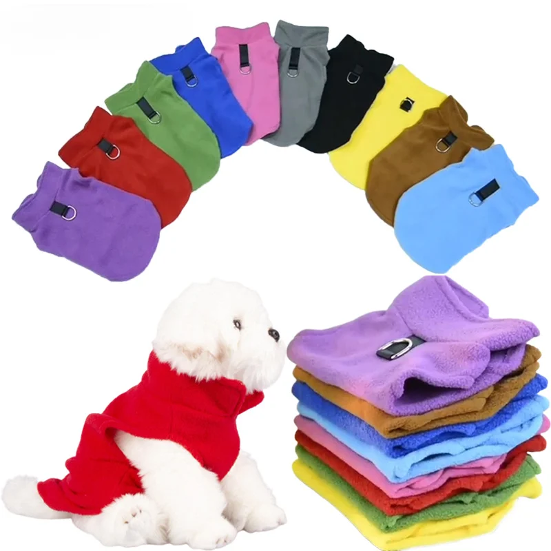 Chaleco suave y cómodo para perros, ropa para mascotas, forro polar, hebilla de tracción portátil para ropa cálida para perros para remolcar al salir - imagen 3