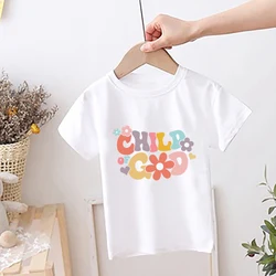 Camiseta de niña para verano – Estampado Niño Dios manga corta