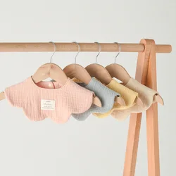 Babero de bebé reversible de dos caras para alimentación de algodón