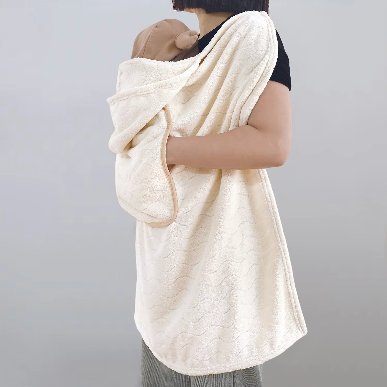 Manta forro polar coral para bebé – Suave textura envolvente - imagen 4