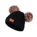 brown pom ball black