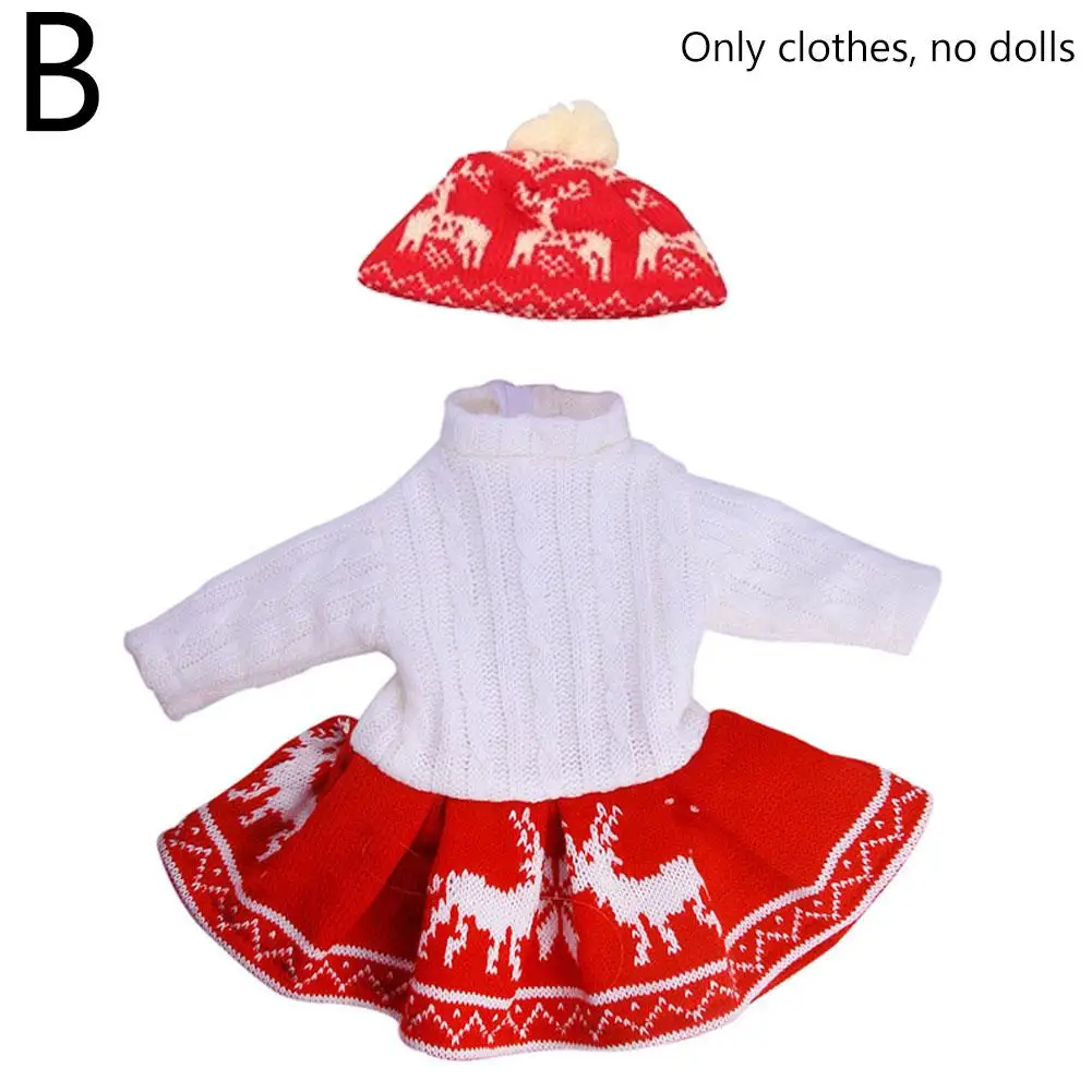 Invierno nuevo estilo suéter vestido + sombrero ropa moda Warm18 pulgadas juguetes trajes para 43-46 Reborn S Navidad Gif M7x8 - imagen 4