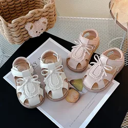 Sandalias de playa para niñas - suela suave y antideslizante con lazo