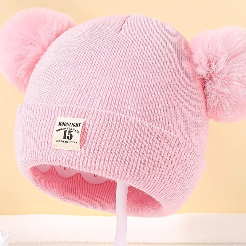 Gorros de bebé de doble capa – Protección térmica otoño e invierno - imagen 2
