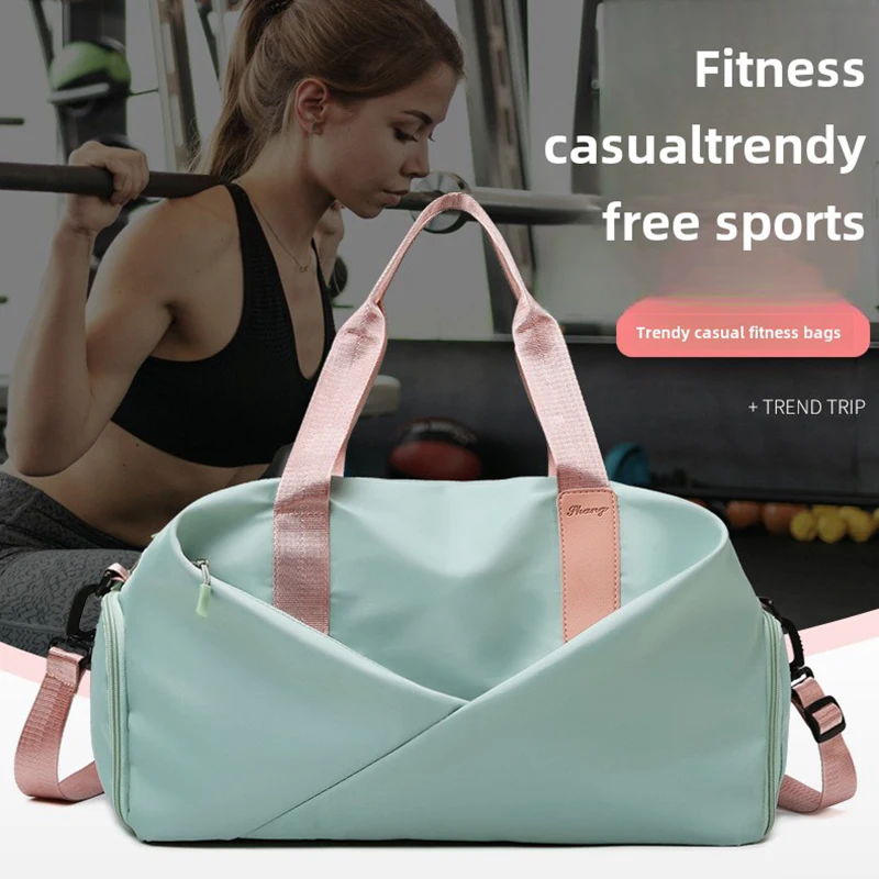 Bolsa de Fitness multifuncional para mujer, movimiento de separación en seco y húmedo, bolsa de viaje impermeable, bolsa de Yoga, bolsa de viaje de gran capacidad para hombre - imagen 4