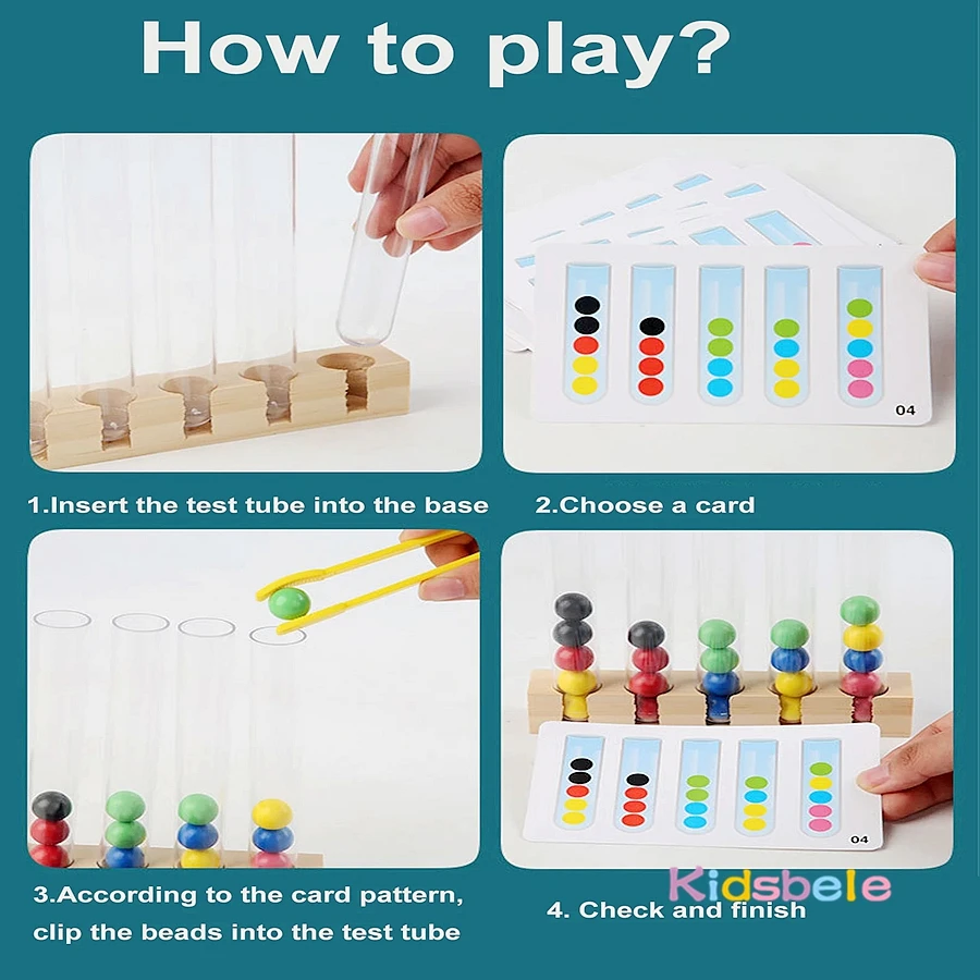 Juguete educativo Montessori de madera para habilidades motoras - imagen 5