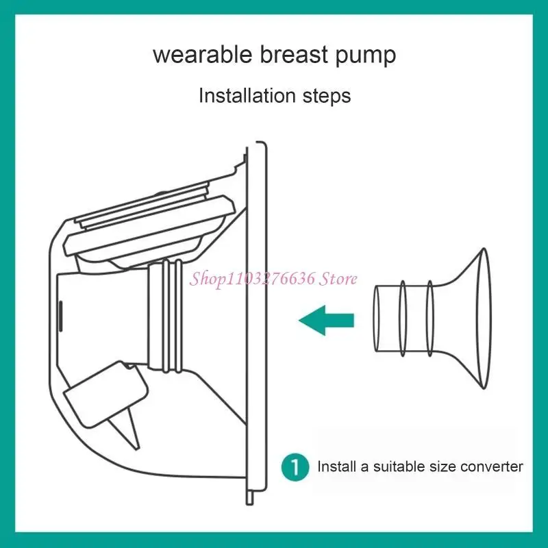 Inserto reductor para extractor de leche materna con silicona para pezón - imagen 4