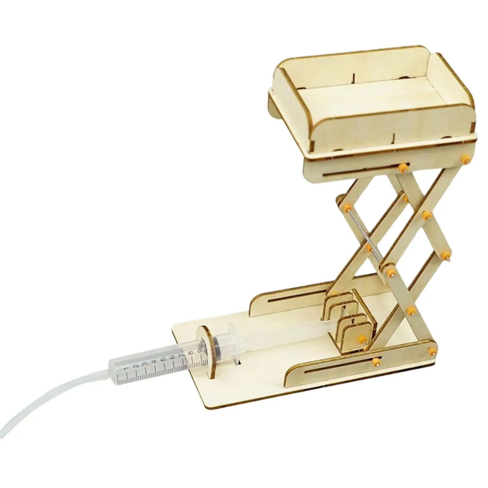 Hydraulic Experiment Lift Table Science Experiment Stem Physics Principle Novelty Innovation DIY Wooden Elevator Toy for Kids