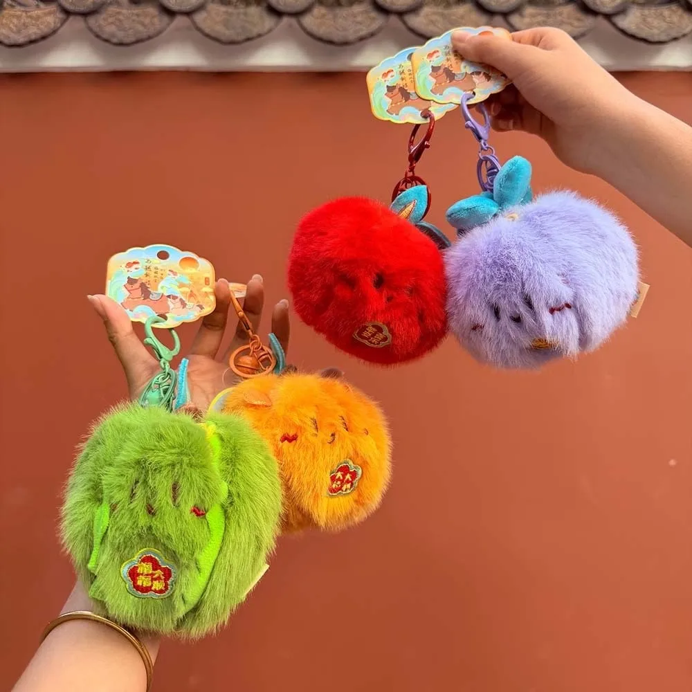 Llavero frutas pelables para niños – Durian, mandarina y mangostán