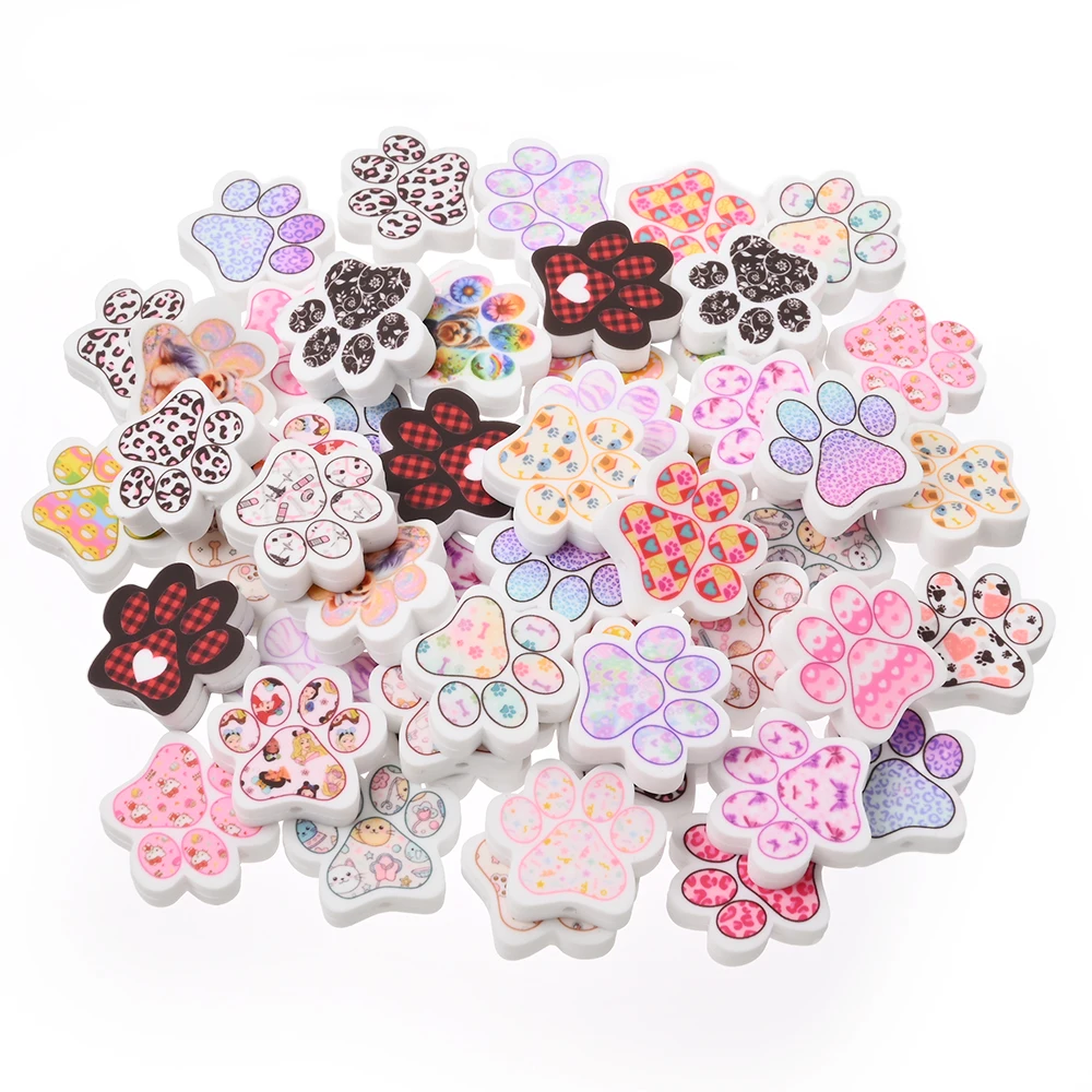 Cuentas de silicona con forma de pata de oso para bebé, cuentas para mordedor de calidad alimentaria, cadenas/Clips para chupete, soporte para muñeco, collar, pulsera, Juguetes, 5 uds. - imagen 3