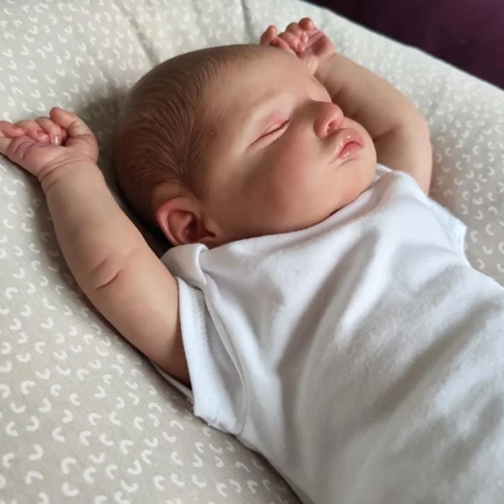 Muñeca Adorable Reborn Rosalie de 46CM, pelo pintado a mano para recién nacido, tono de piel pintado en 3D, venas visibles, regalo de Navidad - imagen 2