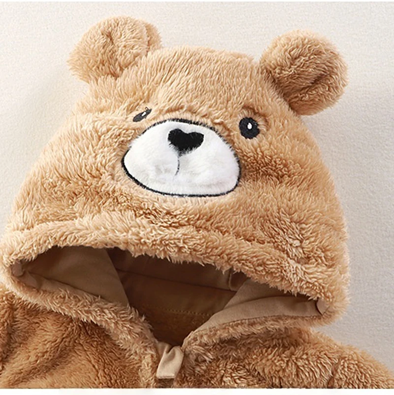 Otoño e Invierno, monos para bebé, peleles bonitos de Panda de dibujos animados, monos con diseños de conejitos y osos, ropa para el hogar para niñas - imagen 3