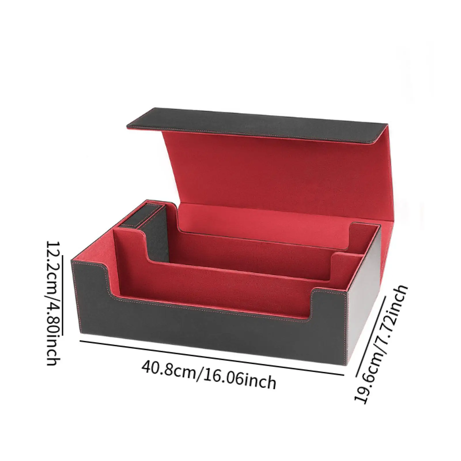 Trading Card Deck Box Lightweight Container PU Leather Playing Card Box