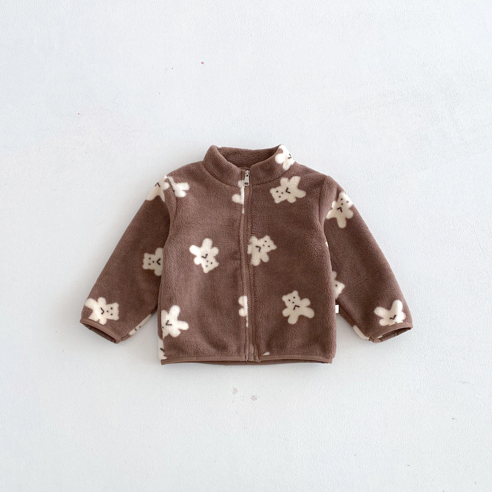 Abrigos de peluche para ropa de niños Otoño Invierno cálido oso de dibujos animados lindo bebé niñas prendas de vestir exteriores casuales ropa para niños chaquetas de felpa - imagen 4