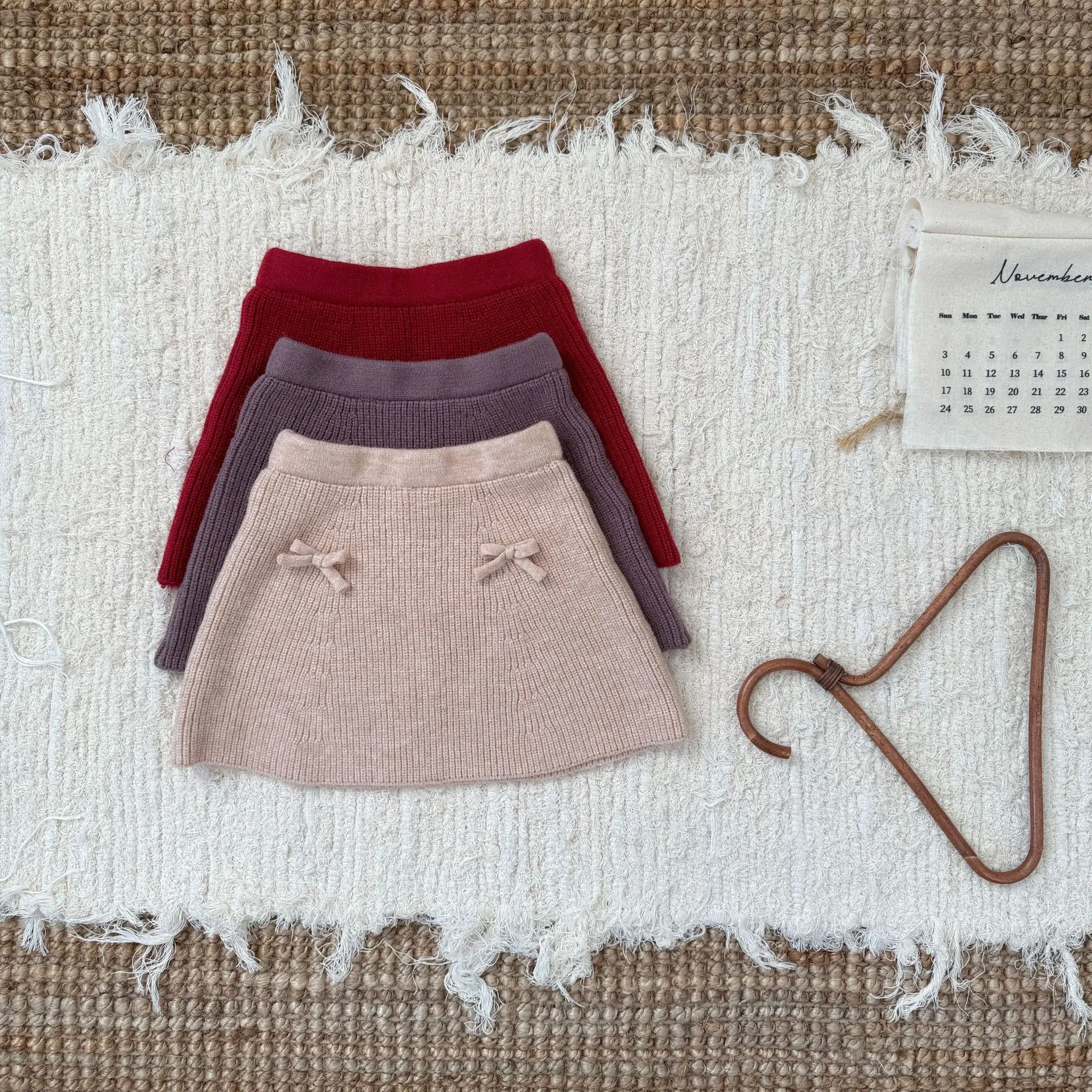 Ropa para niñas de 1 a 5 años, falda Vintage para niñas, minifalda de punto, prendas de punto bonitas para niñas, traje para niños pequeños - imagen 2