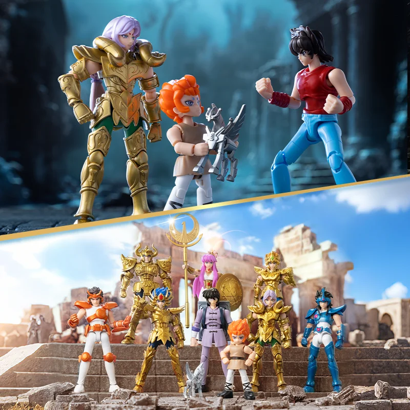BLOKEES Caja ciega Gold Saint Stars Series Wave 3 |   Conjunto de figuras de acción con licencia de Saint Seiya para colección y regalo de anime - imagen 4