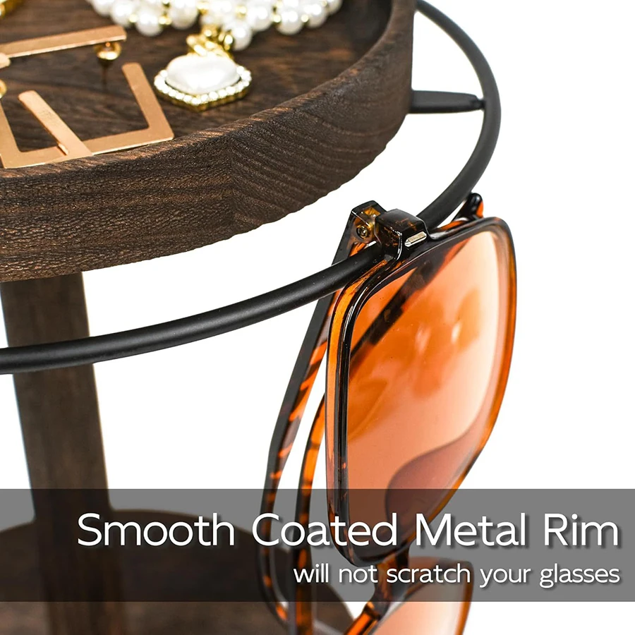 Calidad con Base antideslizante, soporte para almacenamiento de gafas de sol, estante de Metal para ahorro de espacio, organizadores de gafas de escritorio, soporte para dormitorio - imagen 5