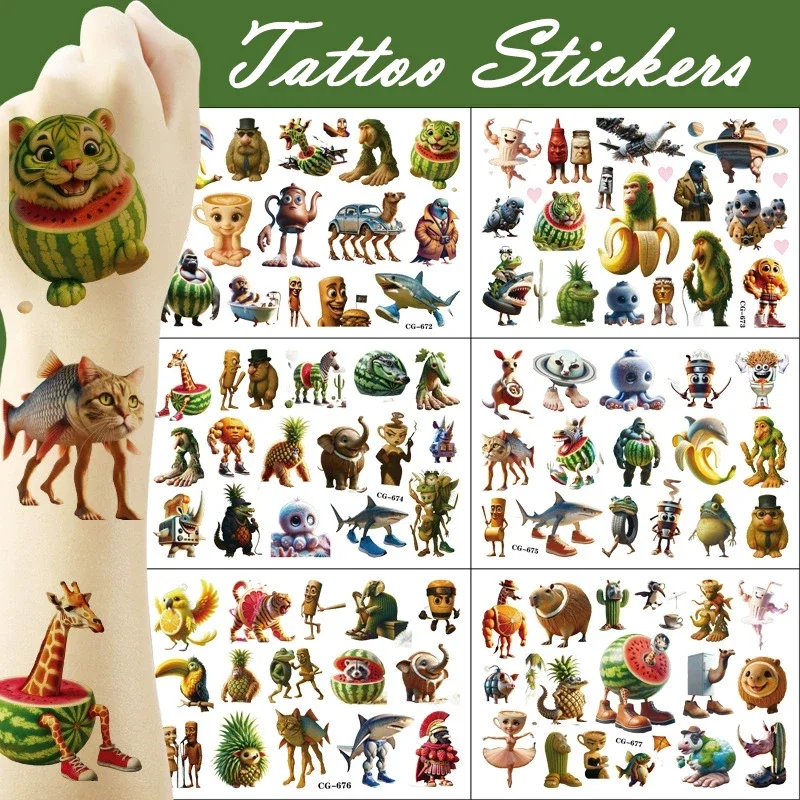 Tatuajes temporales abstractos para niños: pegatinas de arte corporal - imagen 5
