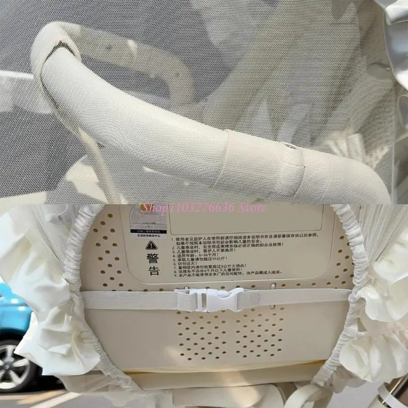 R6FD Neta mosca cobertura completa para cochecitos diseño adornos encaje fácil - imagen 2