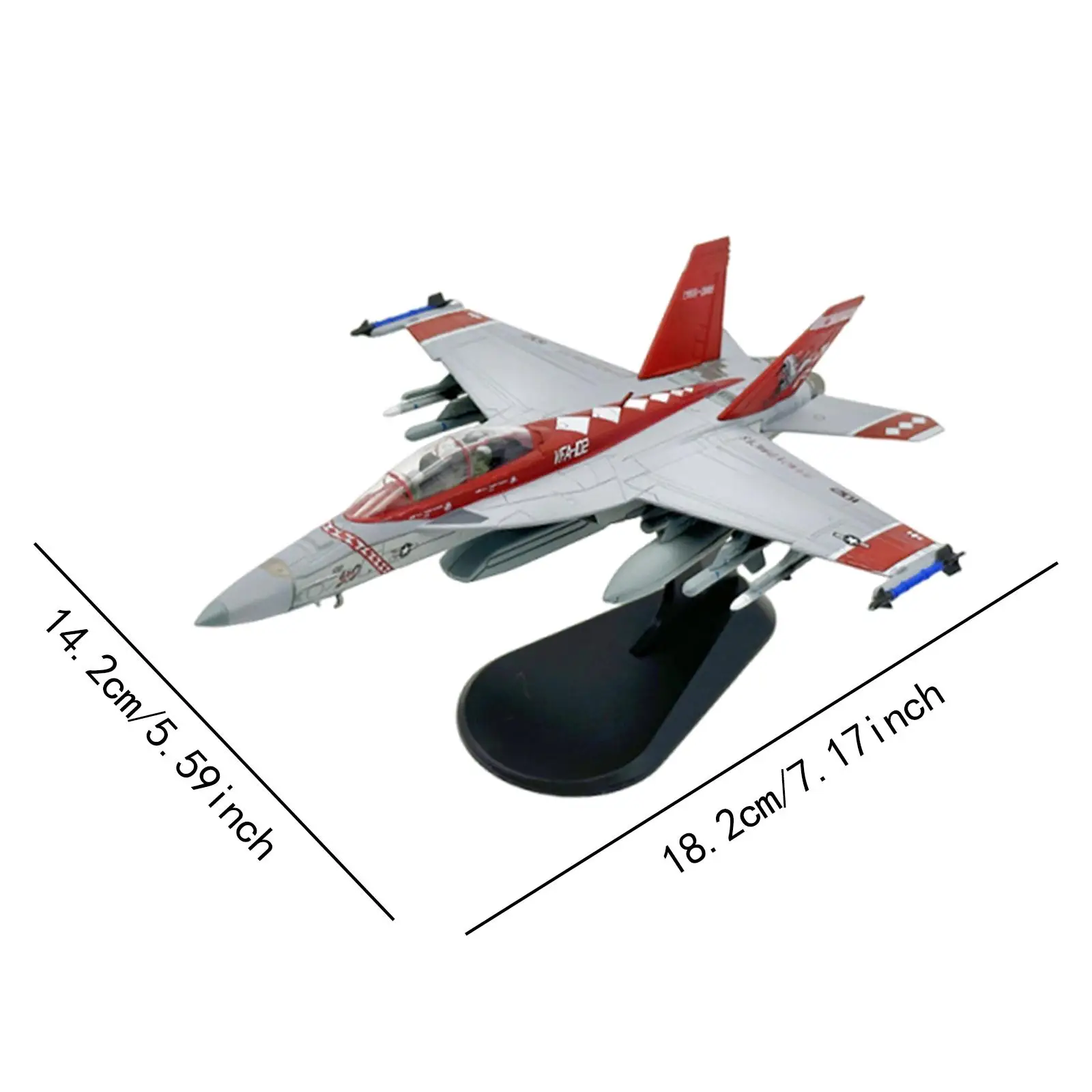 1/100 F18 Fighter Model Simulation Airplane Model for Shelf Bedroom Tabletop