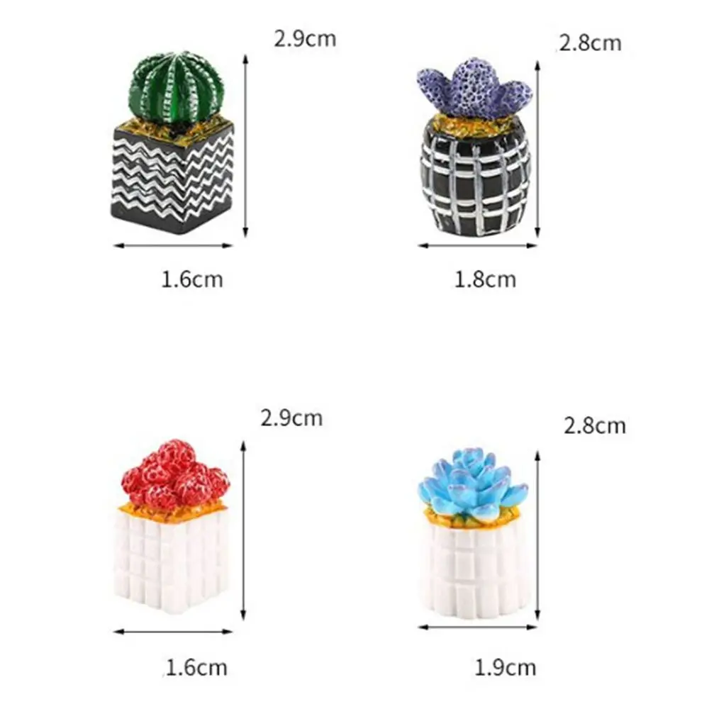 Casa de muñecas miniatura con planta maceta y mini bonsái - imagen 2