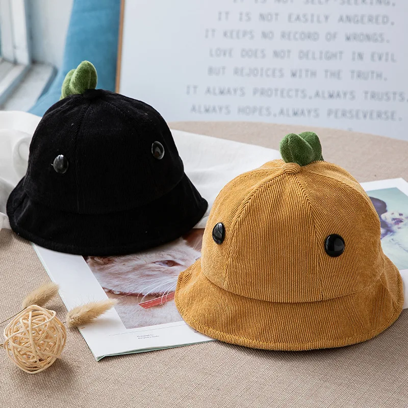 Sombrero de cubo pana niño suave diseño dinosaurio protección sol - imagen 4