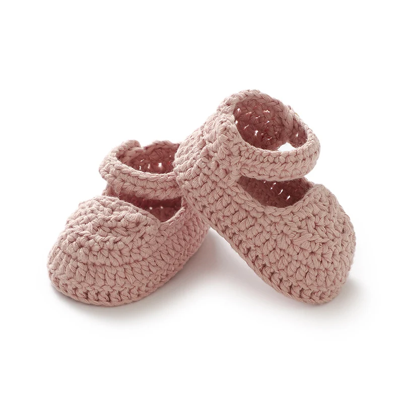 Zapatos para niña recién nacida de 0 a 1 año, moda de punto de Color puro, antideslizantes, suela blanda, primeros caminantes, niños, caminar en invierno - imagen 2