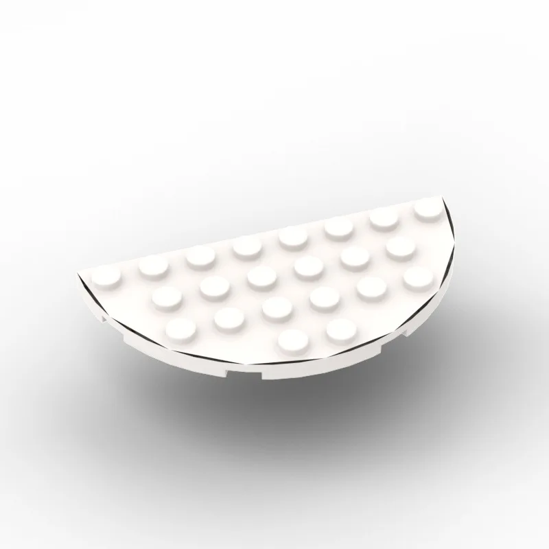 40 Uds piezas MOC 22888 placa redonda medio esquina 4x8 ladrillos compatibles DIY montar bloques de construcción partícula chico cerebro juguete para regalo - imagen 3