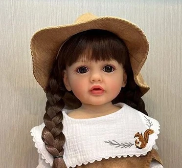 NPK 22 Muñeca Reborn de silicona vinilo con cuerpo completo y peluca - imagen 3