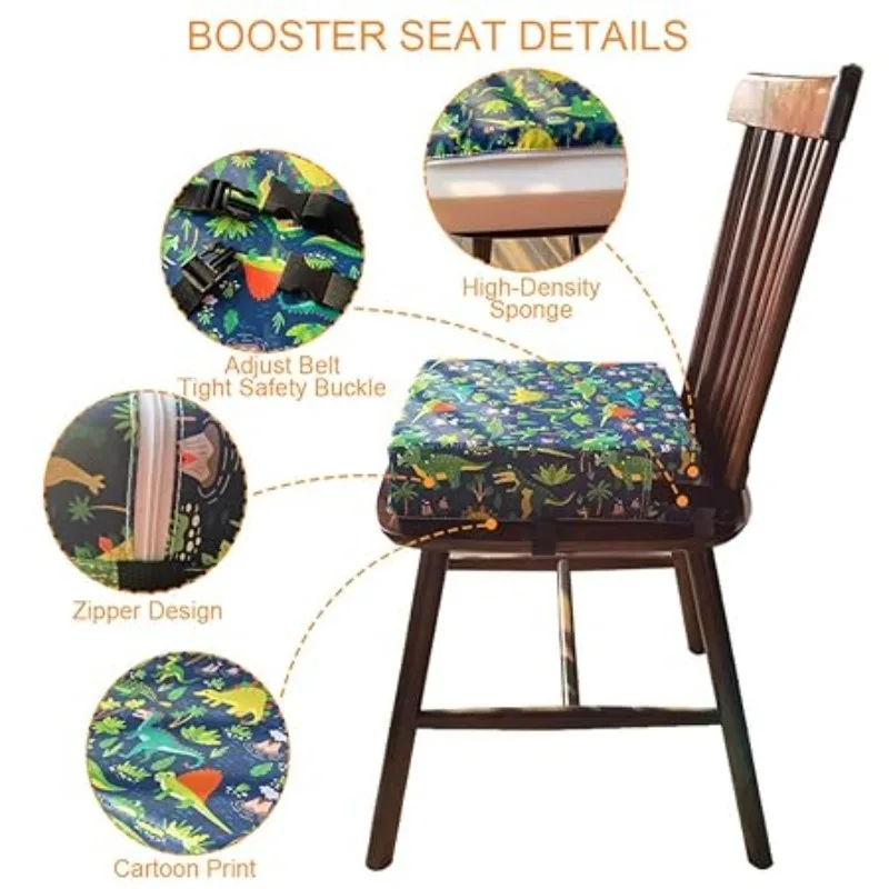 Asiento elevador para niños pequeños, cojín para mesa de comedor, asientos elevadores portátiles, silla de bebé, alfombrilla para asiento de silla elevadora para niños - imagen 4