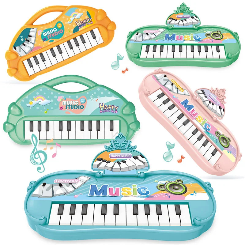 Piano de juguete Musical de 13 teclas, teclado de sonido, instrumento musical eléctrico, juguetes educativos para edades tempranas de desarrollo para niños, regalos