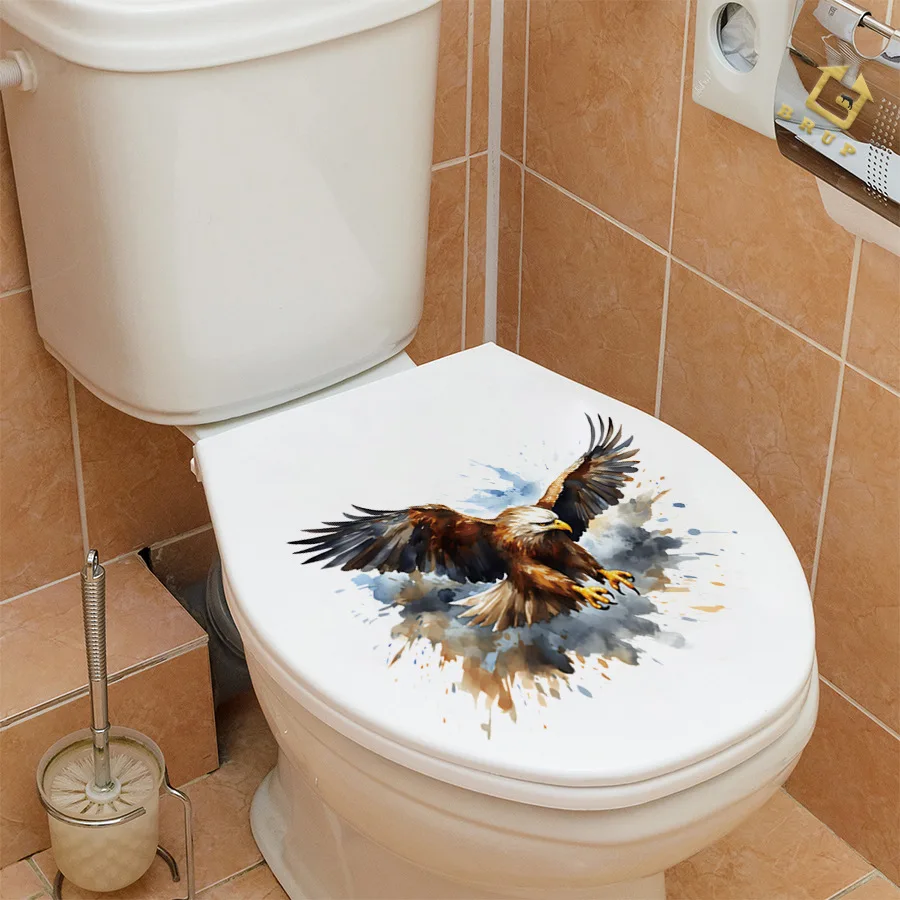 Pegatinas de pared autoadhesivas de águila de acuarela para puertas de dormitorio, refrigeradores, entradas, pegatinas decorativas para pared - imagen 4