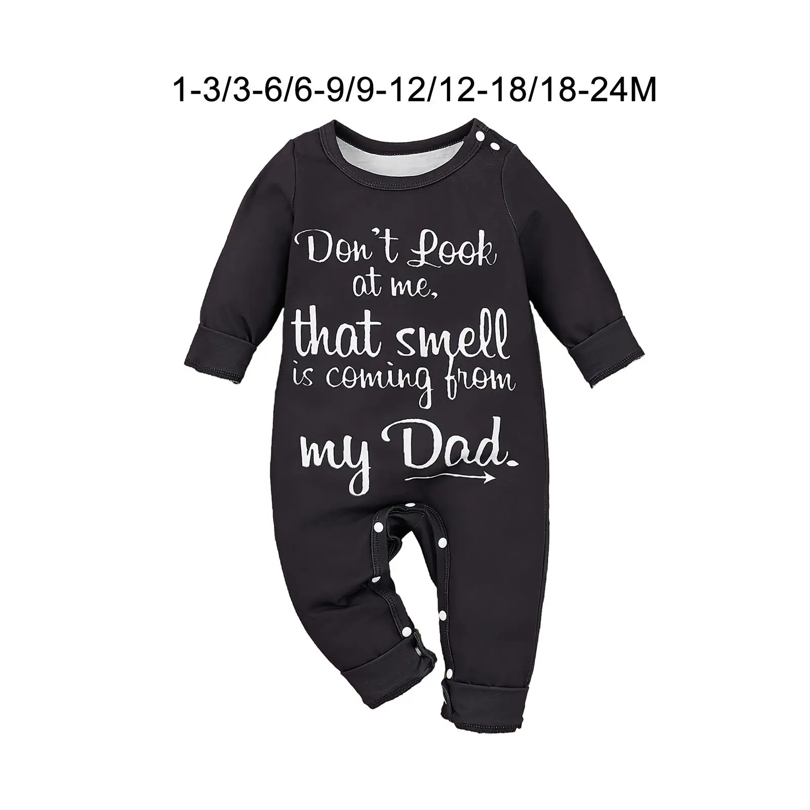 Baby Bodysuit Spring Autumn Letter Print Cute Toddlers Coverall for Photograph Props Birthday Casual Daily Wear Playwear