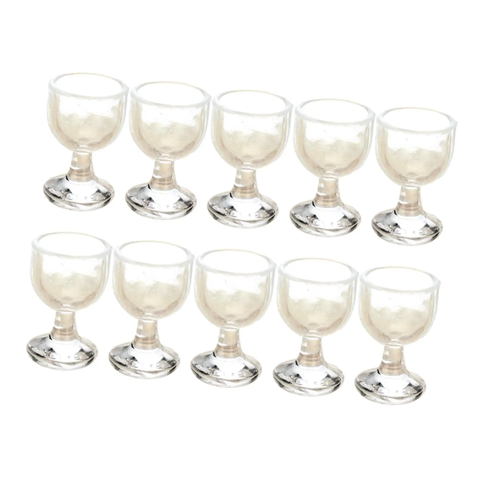 Copas de vino y champán en miniatura para casa de muñecas