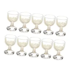 Copas de vino y champán en miniatura para casa de muñecas