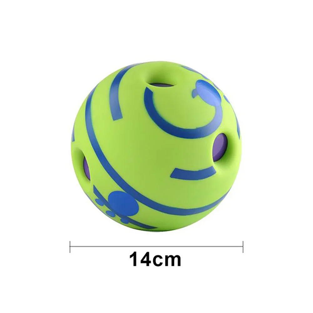 Pelota interactiva para perros con sonido Giggle, pelota de entrenamiento para mascotas, duradera, resistente a masticar para perros pequeños y grandes, juego de buscar al aire libre - imagen 2